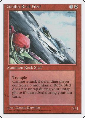 Goblin Rock Sled card from Fourth Edition