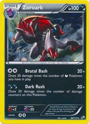 Zoroark - 90/113 (Cosmos Holo) card from Blister Exclusives