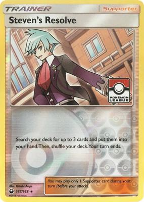 Steven's Resolve - 145/168 (Pokemon League) card from League & Championship Cards
