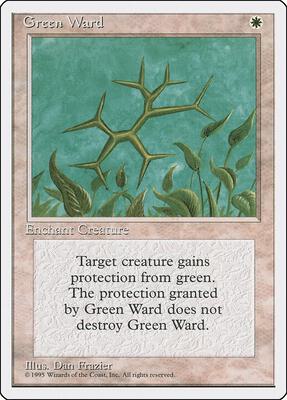 Green Ward card from Fourth Edition