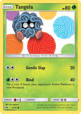 Tangela card from SM - Lost Thunder