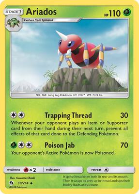 Ariados card from SM - Lost Thunder