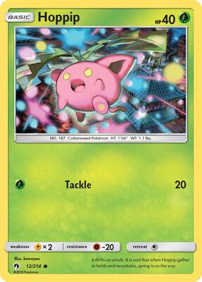 Hoppip (12) card from SM - Lost Thunder