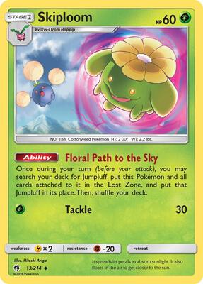 Skiploom card from SM - Lost Thunder