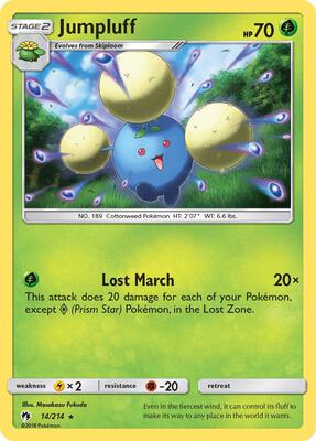 Jumpluff card from SM - Lost Thunder