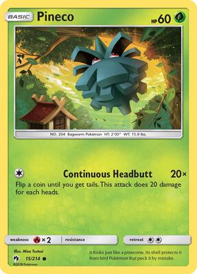 Pineco card from SM - Lost Thunder