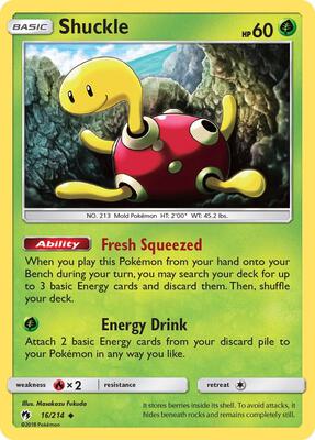 Shuckle card from SM - Lost Thunder