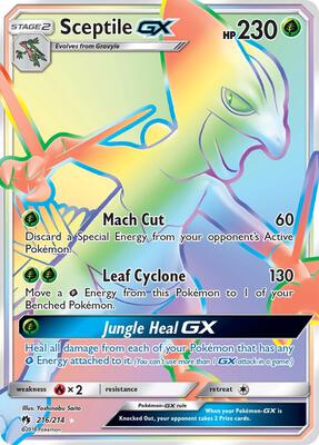 Sceptile GX (Secret) card from SM - Lost Thunder