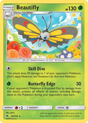 Beautifly card from SM - Lost Thunder