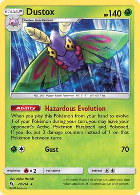 Dustox card from SM - Lost Thunder