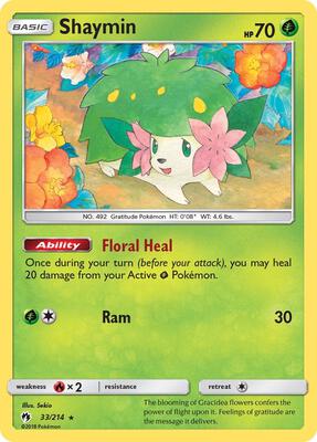 Shaymin card from SM - Lost Thunder