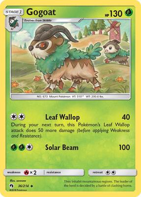 Gogoat card from SM - Lost Thunder
