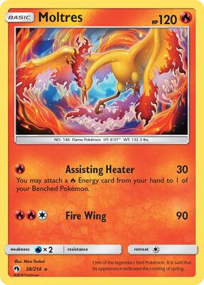 Moltres card from SM - Lost Thunder