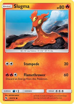 Slugma card from SM - Lost Thunder