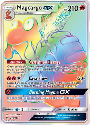 Magcargo GX (Secret) card from SM - Lost Thunder