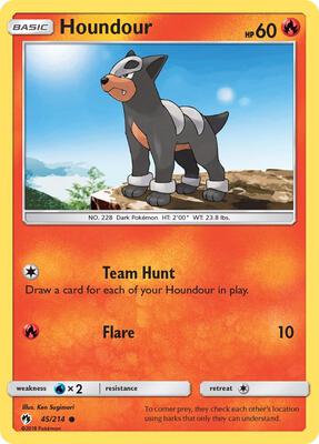 Houndour card from SM - Lost Thunder
