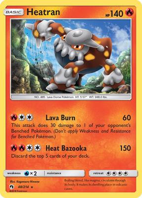 Heatran card from SM - Lost Thunder
