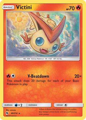 Victini card from SM - Lost Thunder