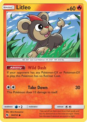 Litleo card from SM - Lost Thunder