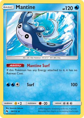 Mantine card from SM - Lost Thunder