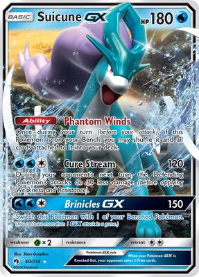 Suicune GX card from SM - Lost Thunder