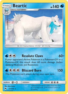 Beartic card from SM - Lost Thunder