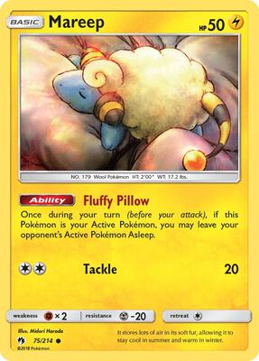 Mareep (75) card from SM - Lost Thunder
