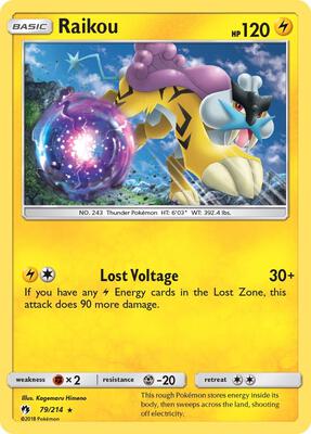 Raikou card from SM - Lost Thunder