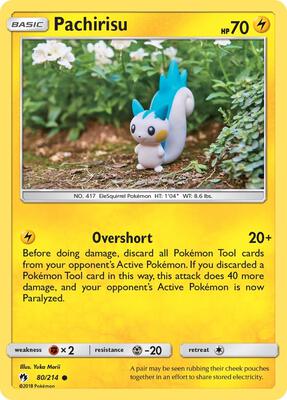 Pachirisu card from SM - Lost Thunder