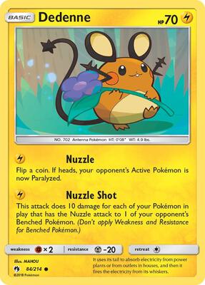 Dedenne (84) card from SM - Lost Thunder