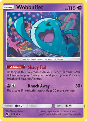 Wobbuffet card from SM - Lost Thunder