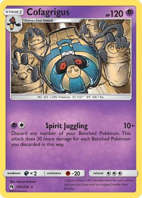 Cofagrigus card from SM - Lost Thunder