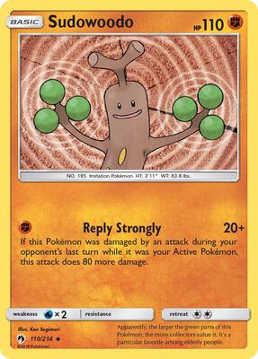 Sudowoodo card from SM - Lost Thunder