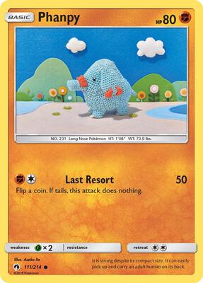 Phanpy card from SM - Lost Thunder