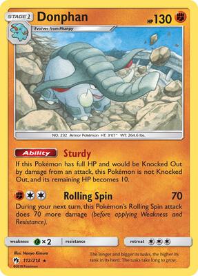 Donphan card from SM - Lost Thunder