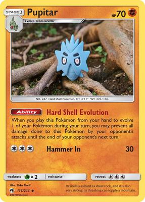 Pupitar card from SM - Lost Thunder