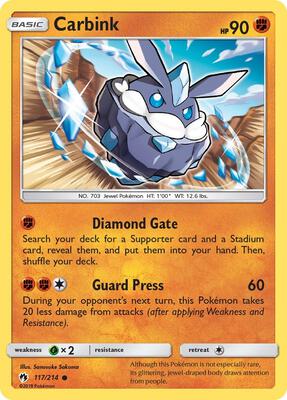 Carbink (117) card from SM - Lost Thunder