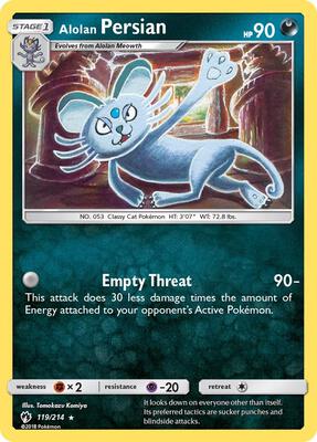 Alolan Persian card from SM - Lost Thunder