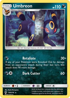 Umbreon card from SM - Lost Thunder