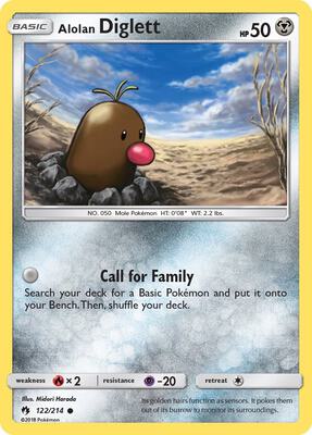 Alolan Diglett card from SM - Lost Thunder