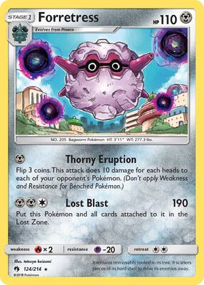 Forretress card from SM - Lost Thunder