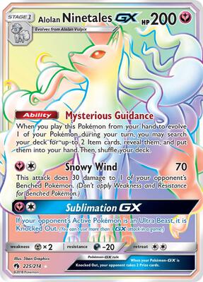 Alolan Ninetales GX (Secret) card from SM - Lost Thunder