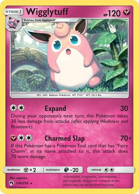 Wigglytuff card from SM - Lost Thunder