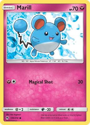Marill card from SM - Lost Thunder
