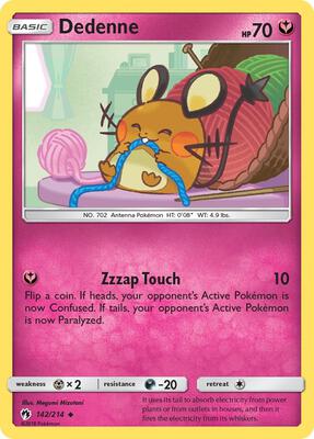 Dedenne (142) card from SM - Lost Thunder