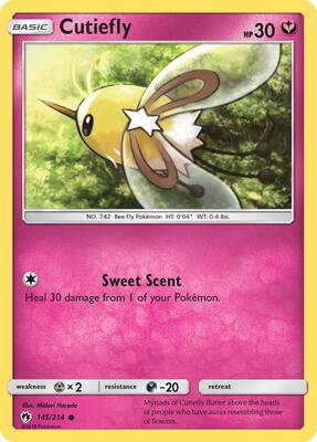 Cutiefly card from SM - Lost Thunder