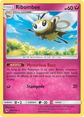 Ribombee card from SM - Lost Thunder