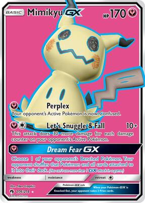 Mimikyu GX (Full Art) card from SM - Lost Thunder