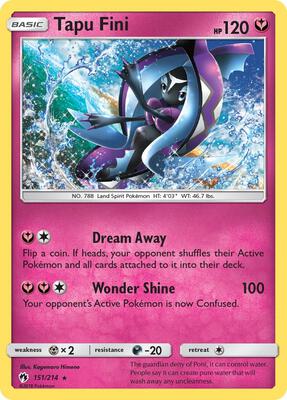 Tapu Fini card from SM - Lost Thunder