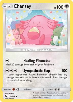 Chansey card from SM - Lost Thunder